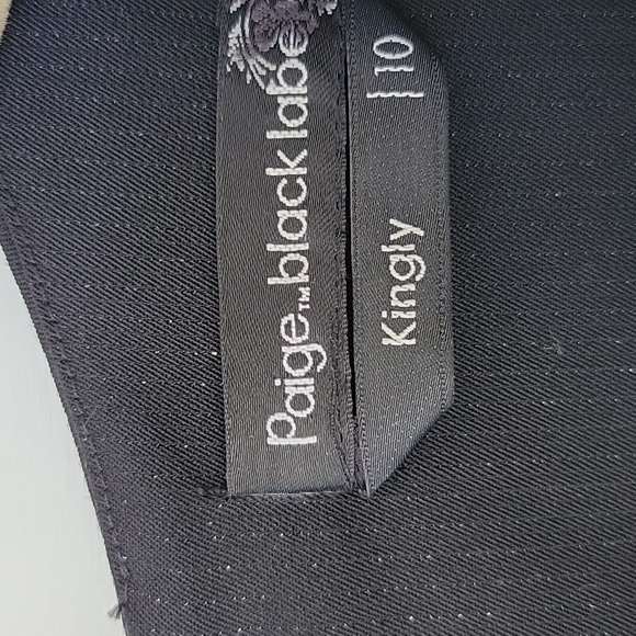 Paige Black Label Kingly Dress Size 10 Black With Subtle Silver Sparkles. - Picture 3 of 16